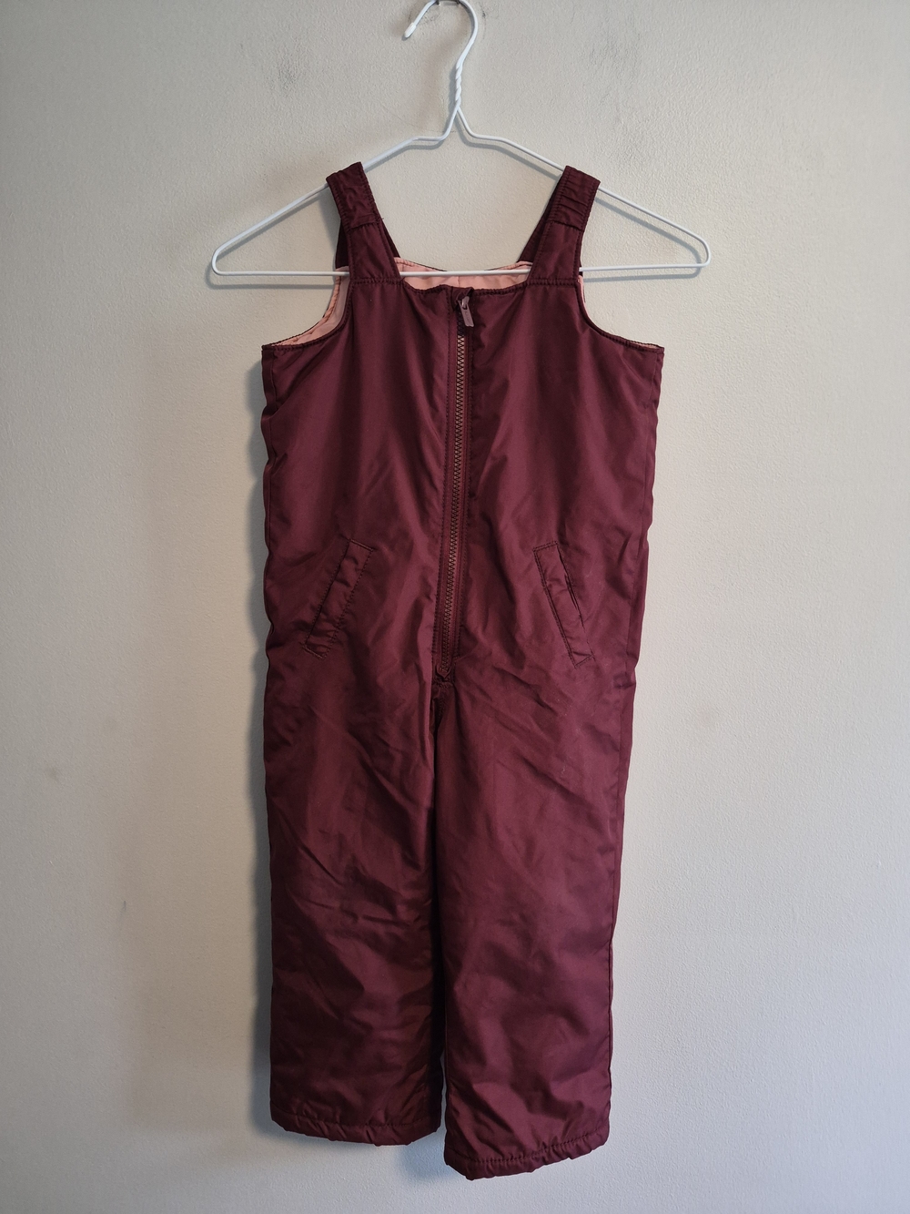 Old Navy 2t Burgundy Overall Style Snow Bib Pants